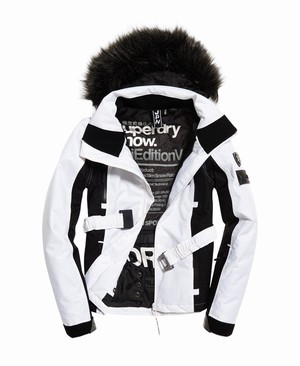 Superdry Slim Snow Puffer Női Kabát Fehér | FUHRI2357